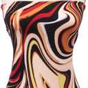 60" Wide Printed 4-Way Stretch Venezia Polyester Spandex Fabric by The Yard for Apparel, Headbands, Decorations, Activewear, Maternity Wear, School & DIY Crafts (Black Red Lemon)