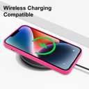 ZIYE for iPhone 14 Case Hot Pink Leopard Pattern Phone Case with Camera Protection,Soft TPU Silicone Rubber Protective Cover Cheetah Design Cases Compatible with iPhone 14 6.1 Inch