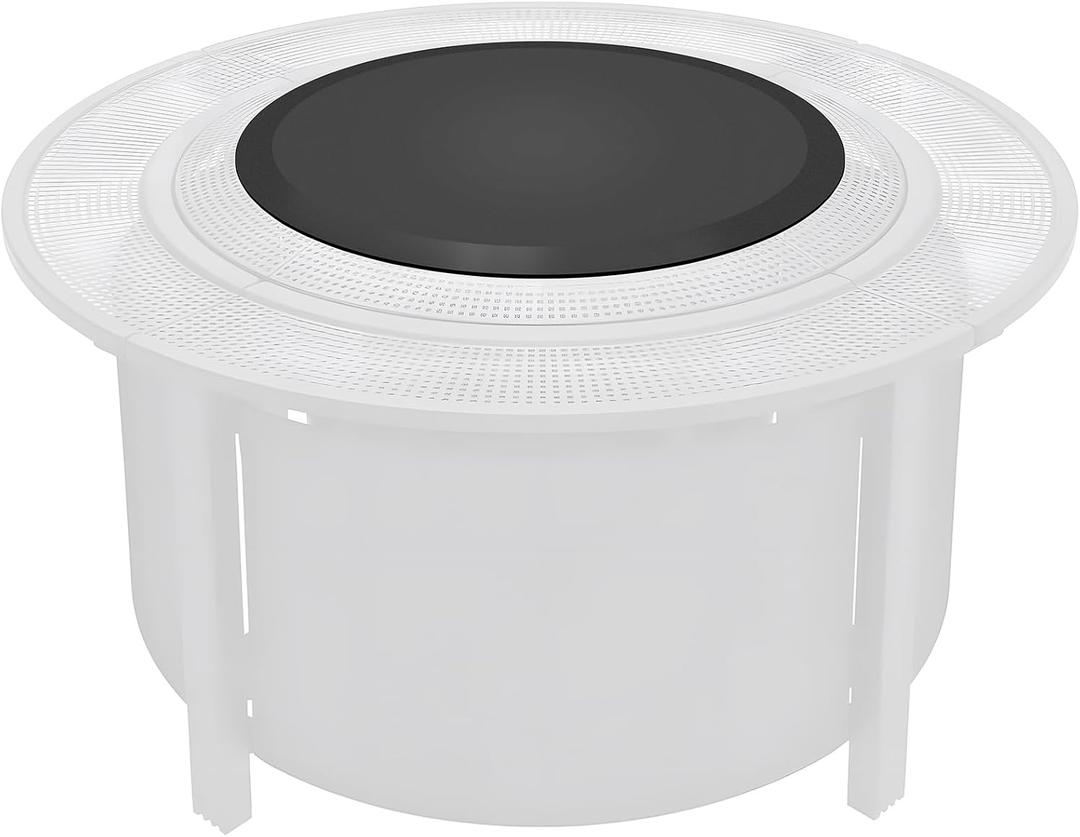 Fire Pit Surround Surface Lid for Solo Stove Bonfire and Ranger, for 19"-24" Propane Gas Fire Pit, Heavy Duty Cold-Rolled Steel FirePit Cover, 23.75" FirePit Lid Replacement Accessories