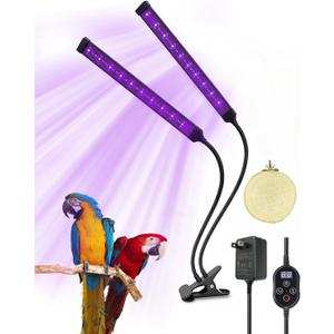 Bird Cage Light with UVA UVB, Full Spectrum Bird Lamp for Parrots