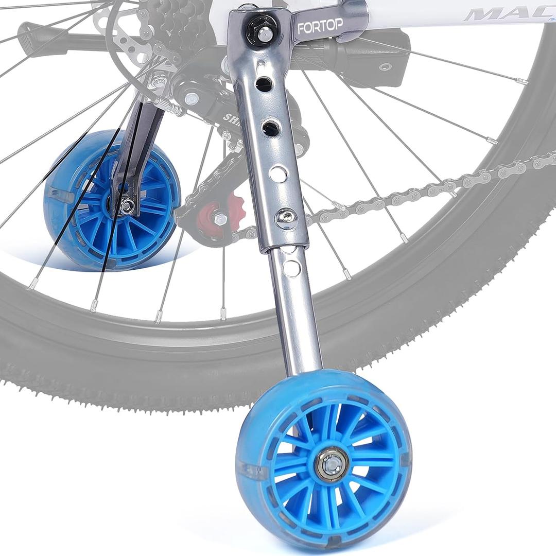 Bike Training Wheels, Pair of Heavy Duty Rear with Stabilizers Mounted Kit for 16 18 20 22 inch Kids Boy Girls Variable Bike (Blue, 16-22 Inch)