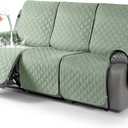 TAOCOCO 100% Waterproof Recliner Covers, Recliner Sofa Covers with Leg Straps, Reversible Recliner Couch Cover for Reclining Chair, Washable Couch Protector for Pets Kids(3 Seater, Sage Green)
