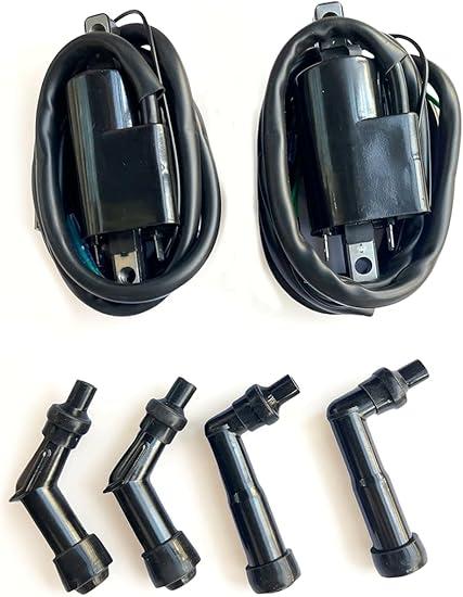 Ignition Coils+NGK Spark Plug Caps Fits For Honda CB350F CB400F CB500CB550