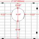 Kitchen Sink Grid and Sink Protectors, Stainless Steel Sink Grids for Bottom of Kitchen Sinks, 17 3/4" x 13 11/16" with Rear Drain for Single Sink Bowl, Sink bottom grid