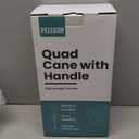 PELEGON Quad Cane (300 lb) - Adjustable Walking Cane with A Large 4 Pronged Base for Extra Balance & Stability, Walking Canes for Seniors, Walking Cane for Men & Women, Walking Sticks