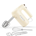 Lord Eagle 5-Speed Hand Mixer Electric Heldhand, 300W Compact Mixer for Baking, Egg Beater, Blending or Cooking, Portable & Lightweight, 5 Accessories, Beige Color