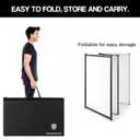 PRORECK DJ Foldable Facade Portable Event Booth Panels 4 Detachable Black Metal Frame Projector Display Scrim Panel with Carry Bag (white)