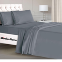 Mueller Ultratemp King Size Sheets Set, Super Soft 1800, 6 Piece, Deep Pocket up to 16" Cooling Sheets Queen Size, Transfers Heat, Breathes Better, Hypoallergenic, Wrinkle, Denim
