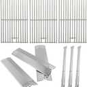 Grill Parts for Kitchen Aid 3-Burner Grill 720-0953, 720-0953A, 720-0953B, 730-0953A, 730-0953B, Stainless Steel Cooking Grate, Grill Burner Tube and Heat Plate for Kitchenaid Grill Replacement Parts