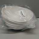 Wheat Straw Bowls Set of 4, Unbreakable Plastic Bowls Reusable, Microwave Safe Cereal Bowl for Camping, RV, Apartment, Party, Kitchen Bowl for Serving, Eating, Soup, Popcorn (26 OZ, White)