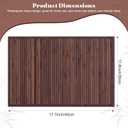 Bamboo Placemats Set of 8, Dining Table Placemats Heat-Resistant, Durable and Sturdy, Wooden Square Placemats for Kitchen, Table Protection, Dining Room (8pc)