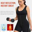 Junlan Sauna Suit Women - Full Body Sleeveless Sauna Jumpsuit with Zipper Waist Trainer