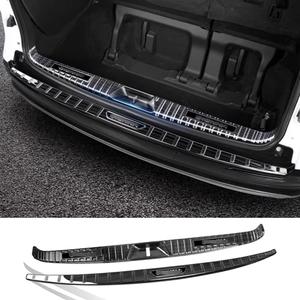 ERIDANUS Auto Accessories Fit for Toyota Sienna 2025 2024 2023 2022 2021 Rear Outside Bumper Sill Plate Guard Cover Trim (Black) Stainless Steel 2 PCS