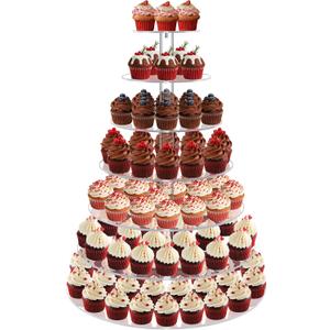 Cupcake Stand, 7 Tier Cupcake Tier Stand for 100 Cupcakes, Round Acrylic Cupcake Tower for Party, Dessert Table Stand for Wedding,Anniversary,Party