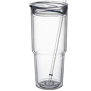 MEWAY 30oz/ Classic Insulated Tumblers,Double Wall Acrylic Tumbler with Lid，Reusable Plastic Insulated Tumblers with Straw，for cold drinks, sand ice, whatever you like(transparent,1 pack)
