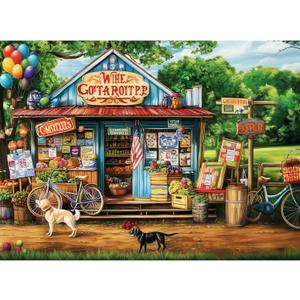 Puzzles 300 Pieces for Adults | HT Vegetable Store Puzzles | Recycled Cardboar Jigsaw Puzzles 300 Pieces | Challenging Family Activity Great Gift Idea for Family Friends | 20.5 X 15 inches