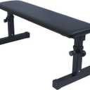 Flat Weight Bench Utility Workout Adjustable Height Bench for Strength Training Exercise & Fitness