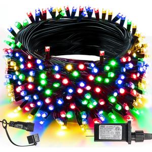 TW SHINE Christmas Lights, 200 LED 66FT Outdoor Christmas Lights Plug in with 8 Modes, Waterproof Light Outdoor, Indoor Xmas Decorations for Party Yard House Decor, Multi-Colored