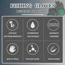 2Pcs Fishing Gloves with Magnet Release - Professional Anti-Slip Catch Fish Gloves,Puncture Proof Ice Fishing Glove for Handling,Catching,Cleaning,Hunting,Fisherman Fishing Accessories, S