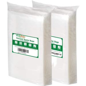 MakMeFre 200 Pint Size 6"x10" Vacuum Freezer Sealer Bags for Food, BPA Free, Heavy Duty Commercial Grade, Sous Vide Vaccume Safe,Vaccume Seal Pre-Cut Bag white