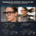 EarlySincere Photochromic Smart Glasses with 8MP 4K Camera & Bluetooth, HD Video, AI Vision Assistant, Translation & Voice Transcriber, Open-Ear Audio, Extra Blue Light Lenses for Work & Travel