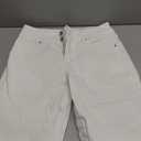 Sidefeel Women's Jean Shorts High Waisted Stretchy Bermuda Folded Hem Denim Summer Shorts (White, M) Size: 10