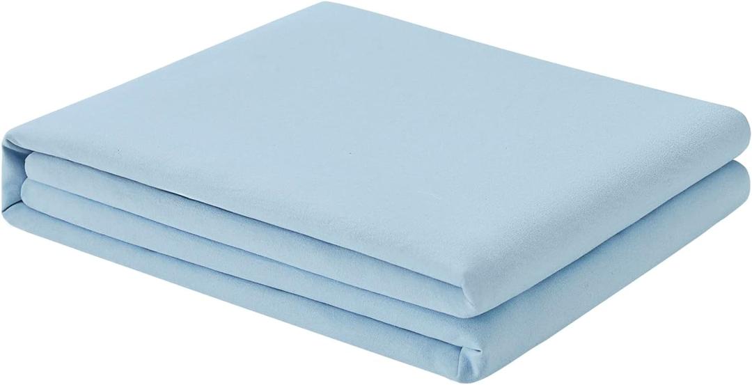 FreshCulture Twin Flat Sheet - Hotel Quality Twin Flat Sheet Only - Brushed Microfiber Top Sheet - Ultra Soft & Breathable - Wrinkle-Free - Easy Care - Single Flat Sheet (Twin, Light Blue)