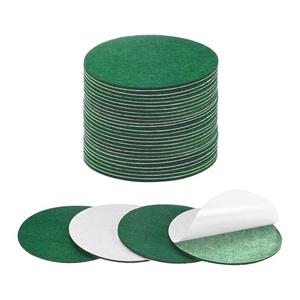 M METERXITY 30-Pack Lamp Base Felt, 3.5 Inch Dia. 2mm Thick Self Adhesive Round Fabric Felt Pads for Lamp/Furniture/DIY, Non-Slip Fiber Backed Patch Circles with Adhesive Backing [Green]