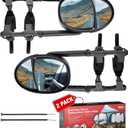 Extended Towing Mirrors, Universal Clip-On Side Mirror Extensions for Pickups, RVs, and Trailers, Tow Mirrors with Extenders (Model MG94)