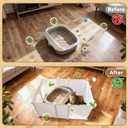 FHTONGE Extra Large Cat Litter Box Enclosure Splash Guard for Any Type, Universal Kitten Litter Pan Pee Shields Wall Protector, Spill Proof Cat Litters Box Privacy Screen for Open Top