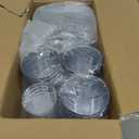 I00000 200 Pack 12 oz Silver Plastic Cups, Silver Rimmed Disposable Cups, Plastic Party Wine Glasses Cocktail Glasses Heavy Duty Cups with Silver Rim, 12 Ounce Tumblers For Party