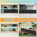 180'' Retractable Baby Gates Extra Wide,42" Extra Tall Retractable Dog Gate for Doorways,Safety Upgrade 15 Foot Extra Long Retractable Baby Gate for Stairs, Black Indoor/Outdoor Retractable Gate