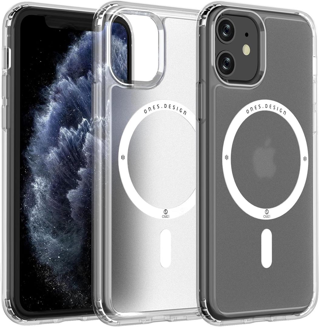 ONES for iPhone 11 Case, Translucent Matte Magnetic Phone Case Compatible with Magsafe, Military-Grade Shockproof Cover, Anti-Yellowing Hard Slim Protective Matte Case for iPhone 11