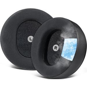 SOULWIT Cooling Gel Replacement Earpads for Audeze Maxwell (Do Not Fit Audeze Maxwell 2) Headphone, Ear Pads Cushions with Breathable Ice Silk Fabric, High-Density Noise Cancelling Foam - Black