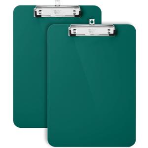 Mr. Pen- Plastic Clipboard, 12.5" x 9", 2 Pack, Clipboard Plastic, Low-Profile Metal Clip with Retractable Hanging Hole