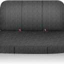 Heavy-Duty Textured Truck Bench Seat Cover Universal Fit for Ford for Chevrolet for Dodge Trucks Full Size Pickup Trucks, Stretchable Fabric with Storage Pockets - Gray