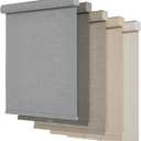 Persilux Blackout Roller Shades for Windows,Cordless,Linen Fabric,Roller Blinds for Windows,Thermal Insulated Fabric UV Protection,Window Shades for Home,Office,Bedroom,door,Blackout-grey,Custom Now