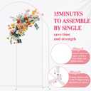 Fomcet Metal Arch Backdrop Stand Set of 2 Wedding Arch Stand White 7.2FT & 6FT Arched Frame for Birthday Party Baby Shower Graduation Ceremony Decorations