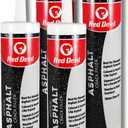 Red Devil 0637 Asphalt Crack Filler Sealant Black Acrylic Driveway Sealer for Cracks & Joints, Forms a Water-Resistant Seal, 10.1 fl oz, Pack of 4, Made in USA