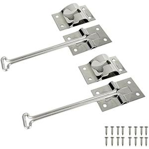 ESUDNT Rv Door Latch Trailer Door Latch 304 Stainless Steel Camper Door Latch Trailer Door Holder Rv Door Holder Rv Screen Door Latch 6 Inch Metal T-Style Door Holder For Cargo Trailer, Truck,(2 Pack)