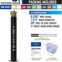 Right Hand WindRed Cone1.75" Garage Door Torsion Spring with Non-Slip Winding Bars & Gloves, Precision Electrophoresis Black Coated, for Replacement, MIN 16,000 Cycles (0.250x1.75''x39'')