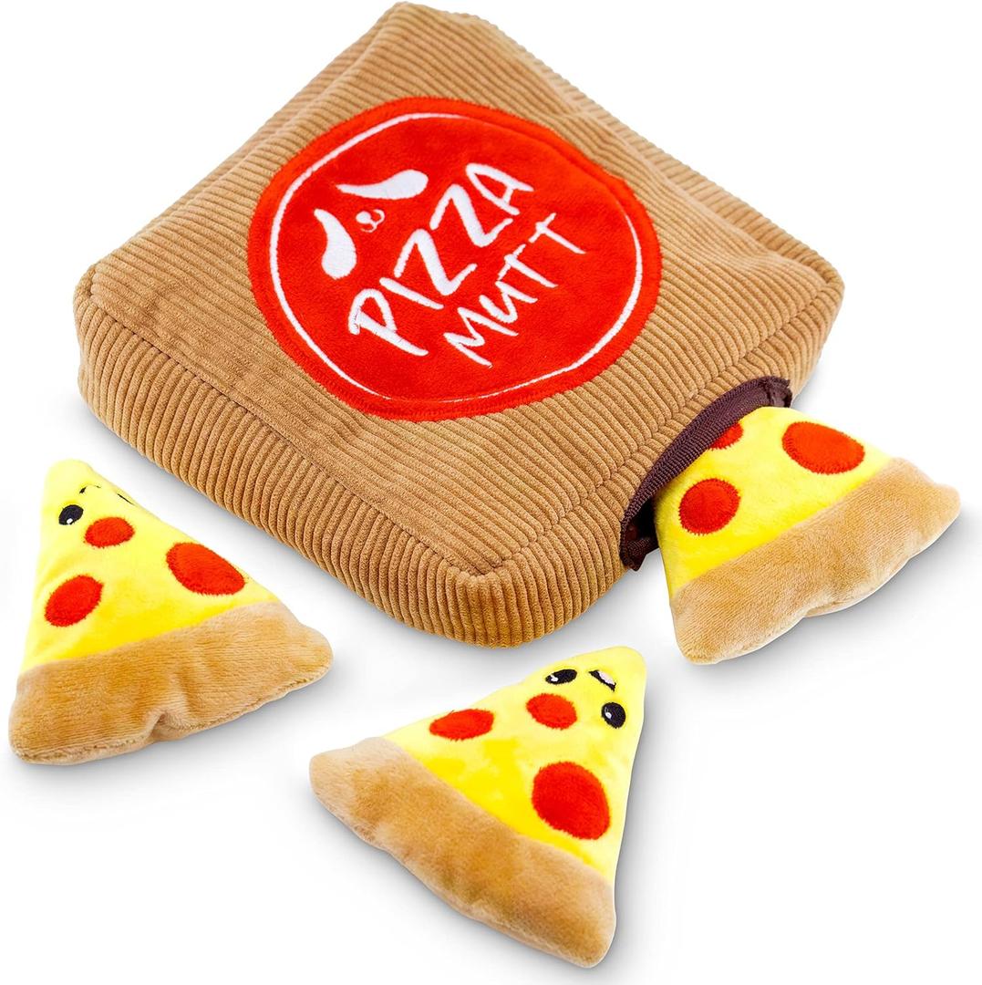 Pet Craft Supply Hide and Seek Plush Dog Toys Crinkle Squeaky Interactive Burrow Activity Puzzle Chew Fetch Treat Hiding Brain Stimulating Cute Funny Toy Bundle Pack for Small and Medium Dogs Puppies (4 Piece Set)