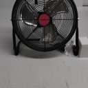 12" Battery Operated Floor Fan for Milwaukee M18 18V Battery, Portable Fan with AC Adapter and USB Output, Metal Industrial High Velocity, Stepless Speed Cordless Fan for Jobsite Garage Camping Backup