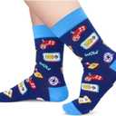 Gamer Gifts for Teen Boys Adult - Gaming Socks for Men Teens, Christmas Gifts with Card