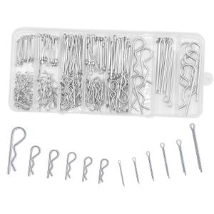 Cotter Pin Assortment Kit,Hincell 302pcs 13 Size Cotter Pins Assortment Kit 304 Stainless Steel R Clips Hardware Pins & Hairpin Cotter Pins Set for Trucks, Engine Repair