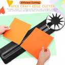 Paper Craft Edge Cutter, 12 in 1 Paper Cutter, Rolling Paper Cutter with 12 Cutting Types, Multifunctional Paper Cutter Machine with Measurements for Scrapbooking (BLK)