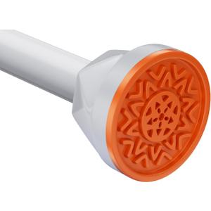 White Shower Curtain Rod 32-80 inch, Adjustable shower rods for bathroom, Stainless Steel, Never Rust, No Drill