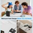 USB C Charging Station 10 Port with 4 Cables,200W GaN Type C Charger Block,Wall Charger Power Strip Adapter Plug for iPad iPhone17 16 15 14 13 12 Pro Max Pixel Note Galaxy