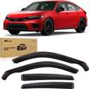 Nilight Durable in Channel Rain Guards for Honda Civic Hatchback HB LX Sport Touring EX-L 2022 2023 2024 Window Deflectors, Vent Window Visors-4pcs