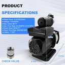 0.47HP, 42PSI, 20.25GPM, Water Pressure Booster Pump for House, 115V, 1" NPT, Constant Pressure and Low Noise for Home Water Pressure, Booster, Irrigation (350W)